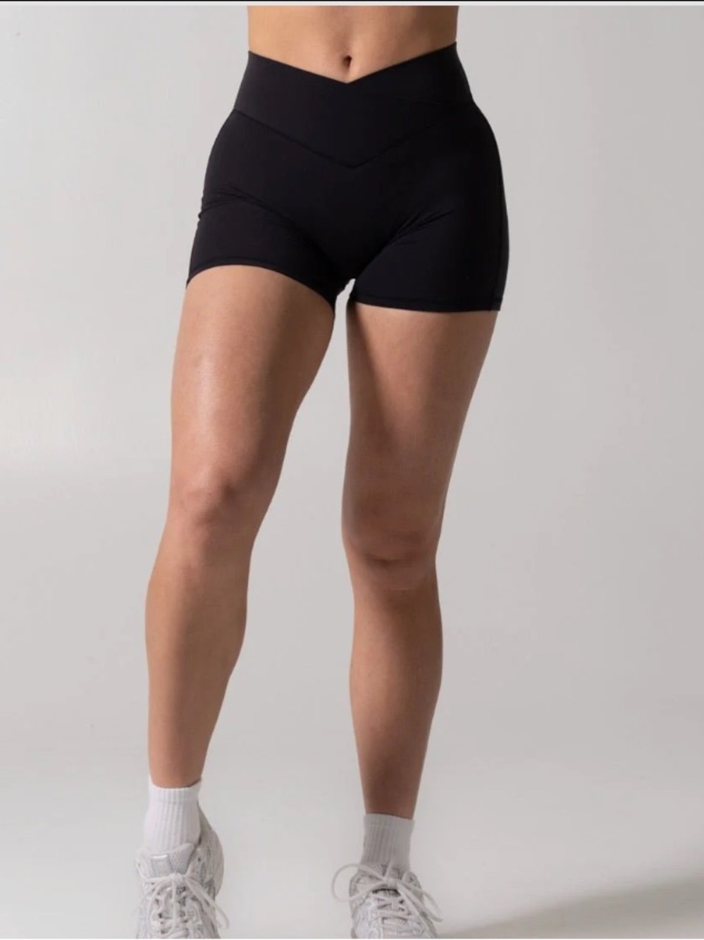 🆕 BuffBunny Black High-Waist V-Front Bike Shorts